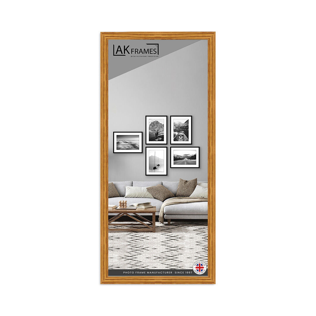 100x35cm Classic Oak Modern Picture Frame - Poster Frame for Photos, Prints and Wall Art - Elegant Home Decor