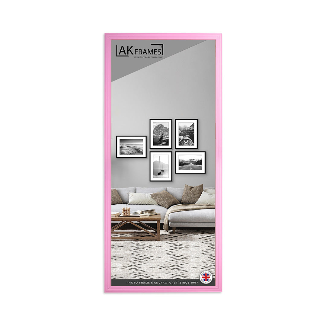 100x35cm Classic Pastel Pink Modern Picture Frame - Poster Frame for Photos, Prints and Wall Art - Elegant Home Decor