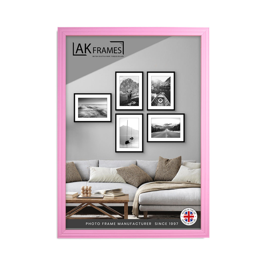 100x70cm Classic Pastel Pink Modern Picture Frame - Poster Frame for Photos, Prints and Wall Art - Elegant Home Decor