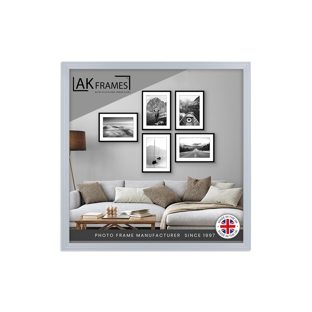 40x40cm Classic Light Grey Modern Picture Frame - Poster Frame for Photos, Prints and Wall Art - Elegant Home Decor