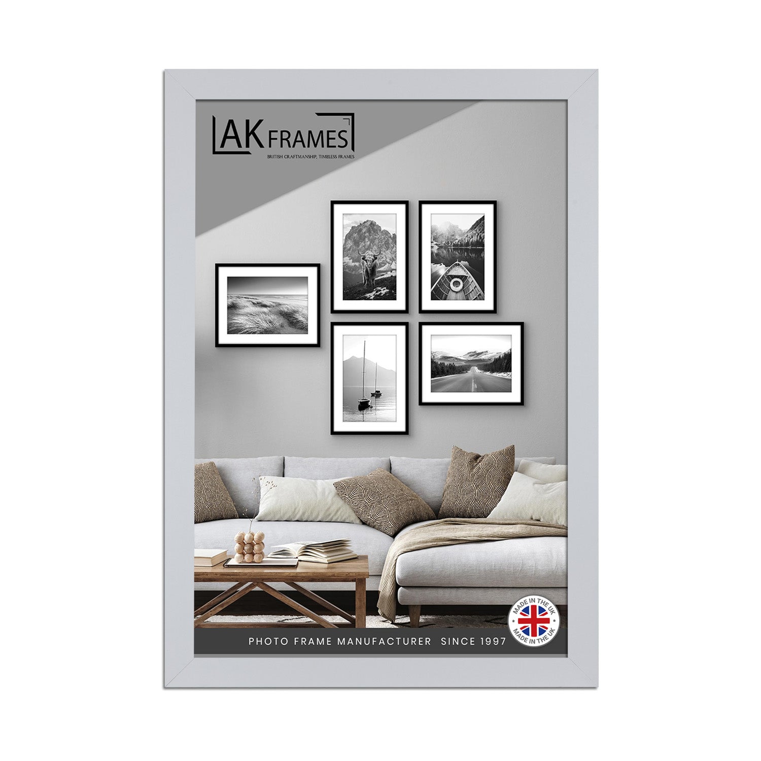 Sleek A3 Silver Thin Modern Picture Frame - Slim and Design for Posters, Prints and Photos - Elegant Wall Frame Decor