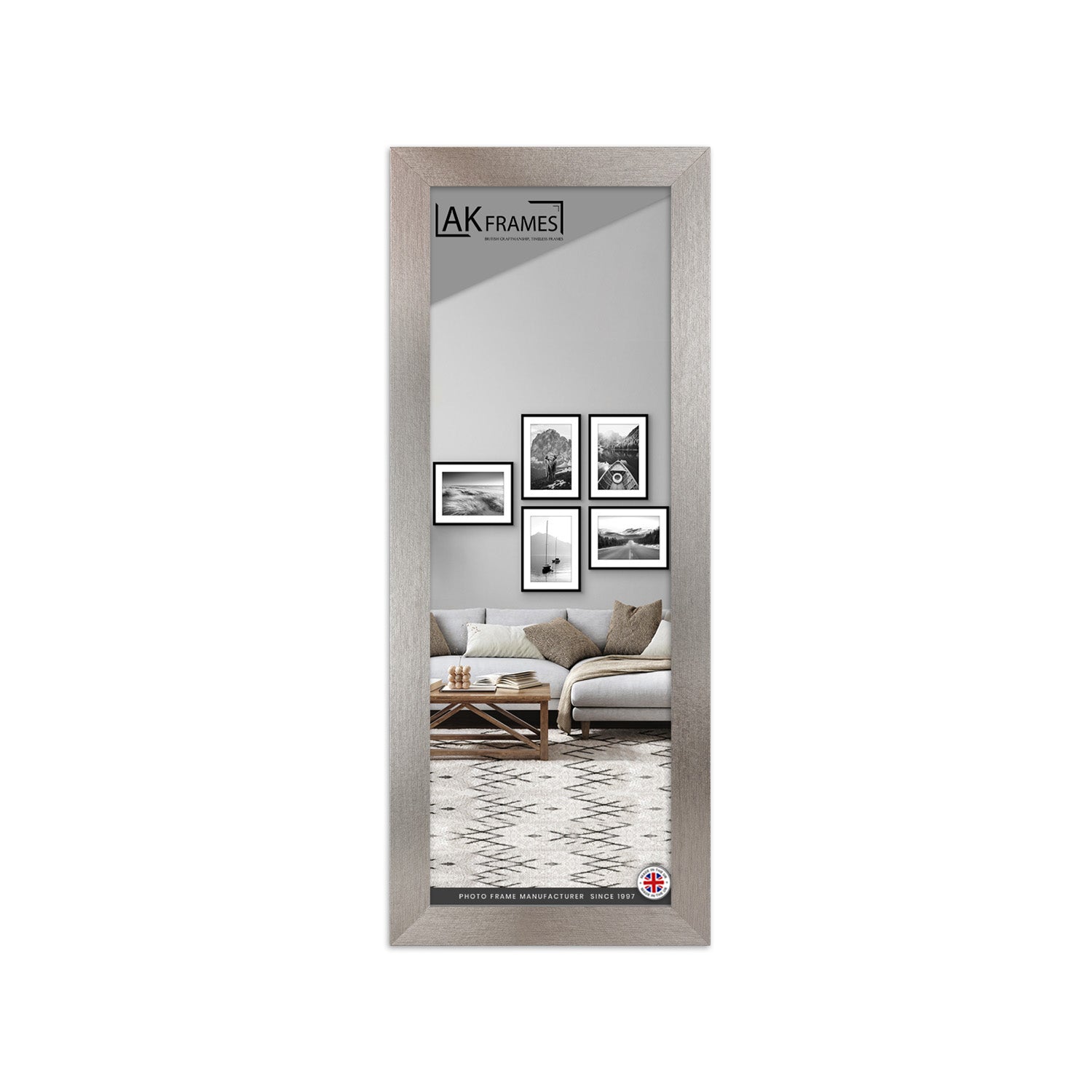 100x35cm Aluminium Poster Frame - Modern Picture Frame for Wall Art, Prints and Photos - Durable and Stylish Display Frame