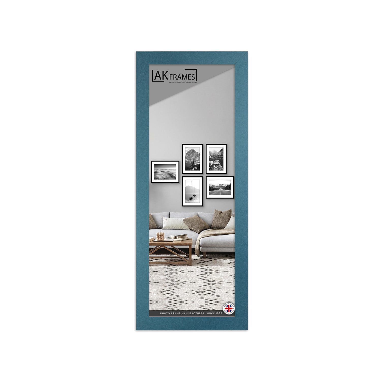 100x35cm Navy Blue Poster Frame - Modern Picture Frame for Wall Art, Prints and Photos - Durable and Stylish Display Frame
