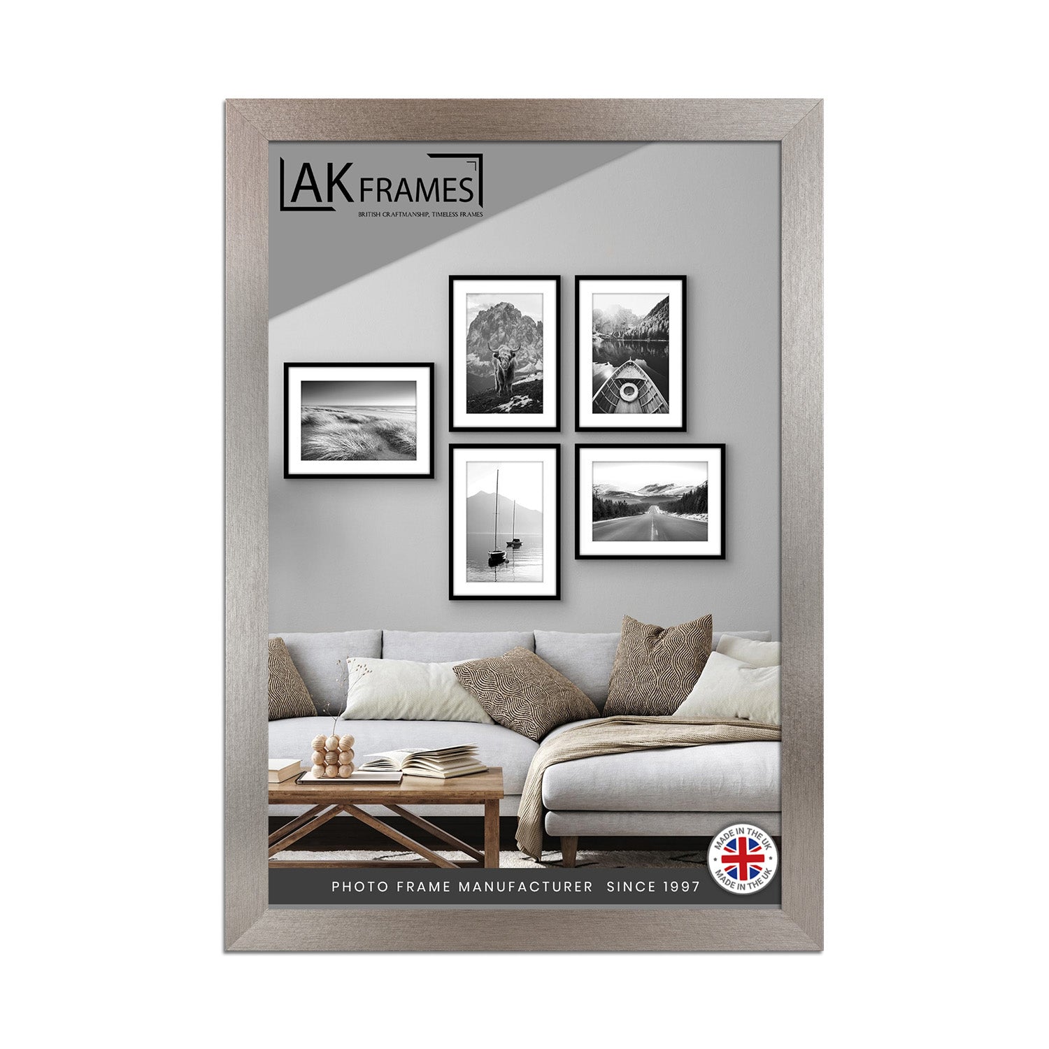 100x70cm Aluminium Poster Frame - Modern Picture Frame for Wall Art, Prints and Photos - Durable and Stylish Display Frame