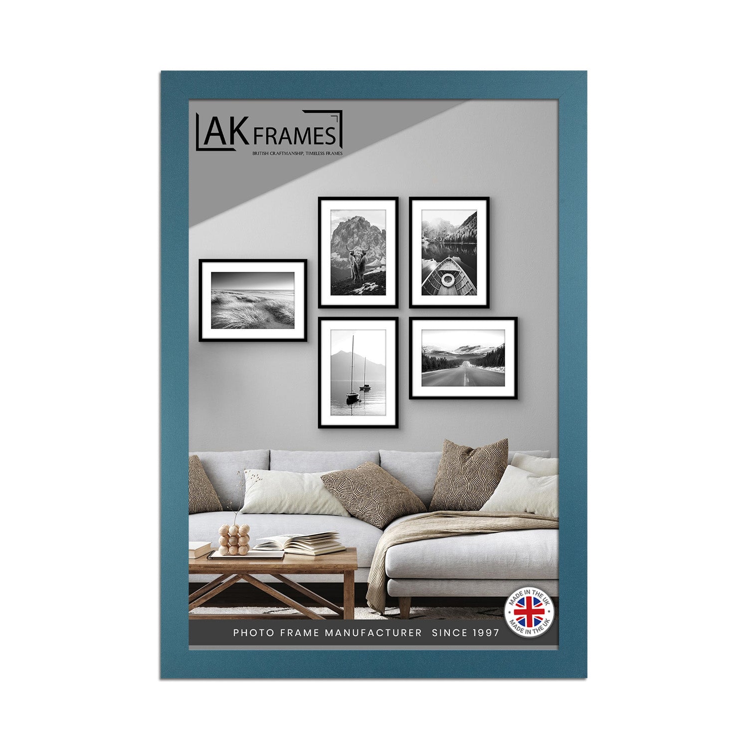 100x70cm Navy Blue Poster Frame - Modern Picture Frame for Wall Art, Prints and Photos - Durable and Stylish Display Frame