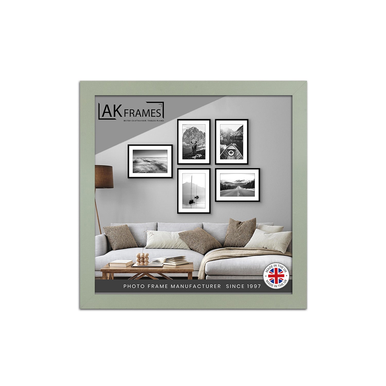 24x24" Green Poster Frame - Modern Picture Frame for Wall Art, Prints and Photos - Durable and Stylish Display Frame