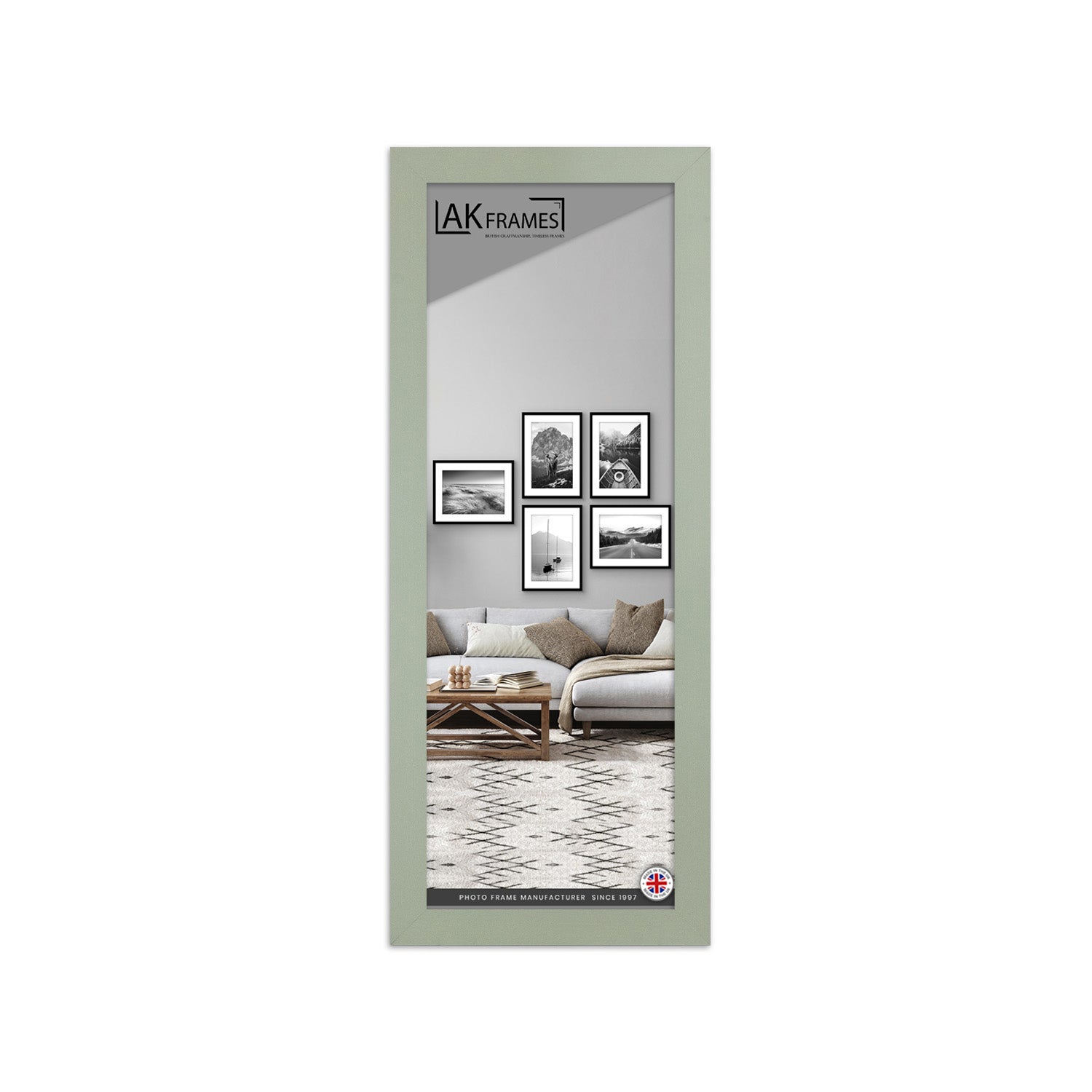 24x12" Green Poster Frame - Modern Picture Frame for Wall Art, Prints and Photos - Durable and Stylish Display Frame