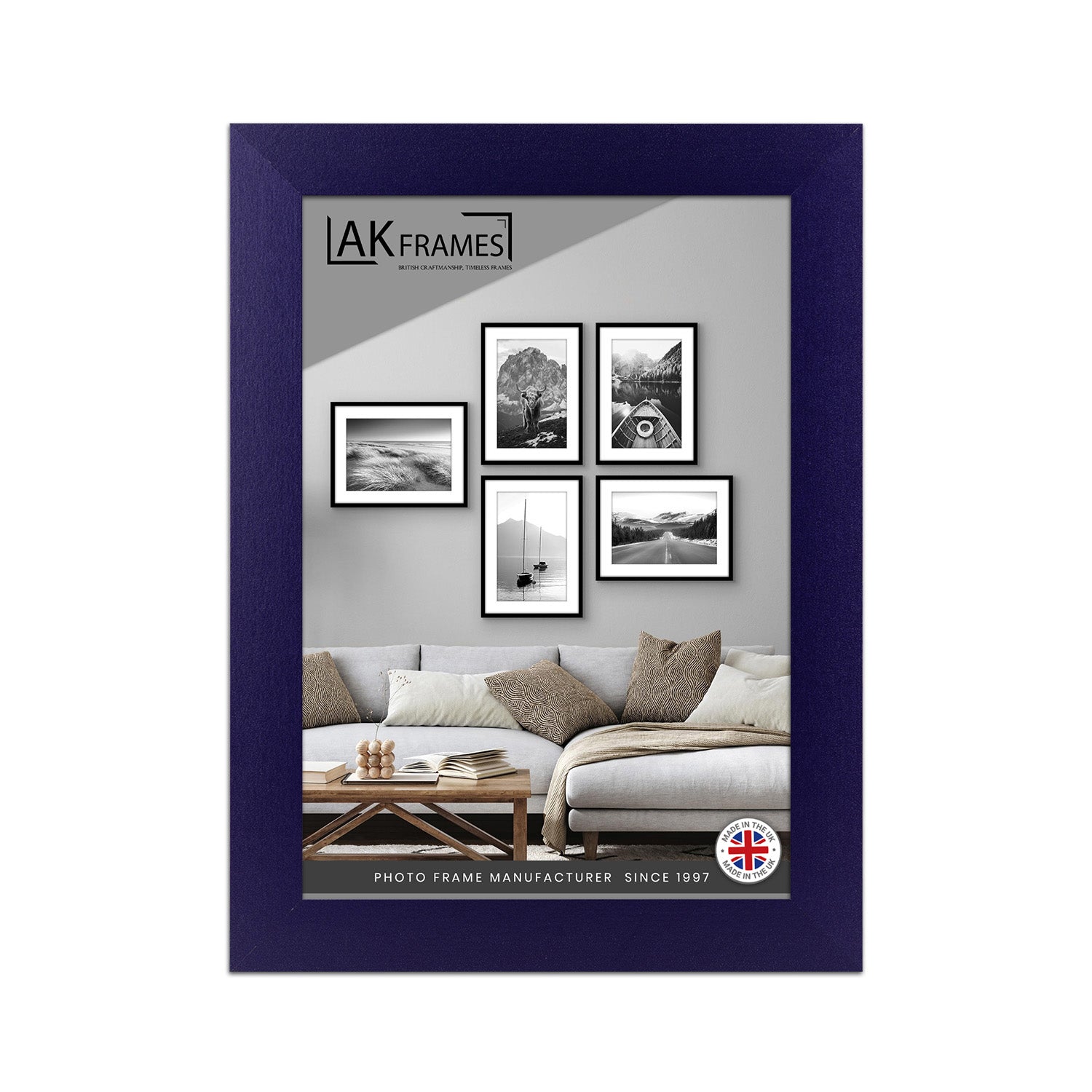 A4 Purple Poster Frame - Modern Picture Frame for Wall Art, Prints and Photos - Durable and Stylish Display Frame