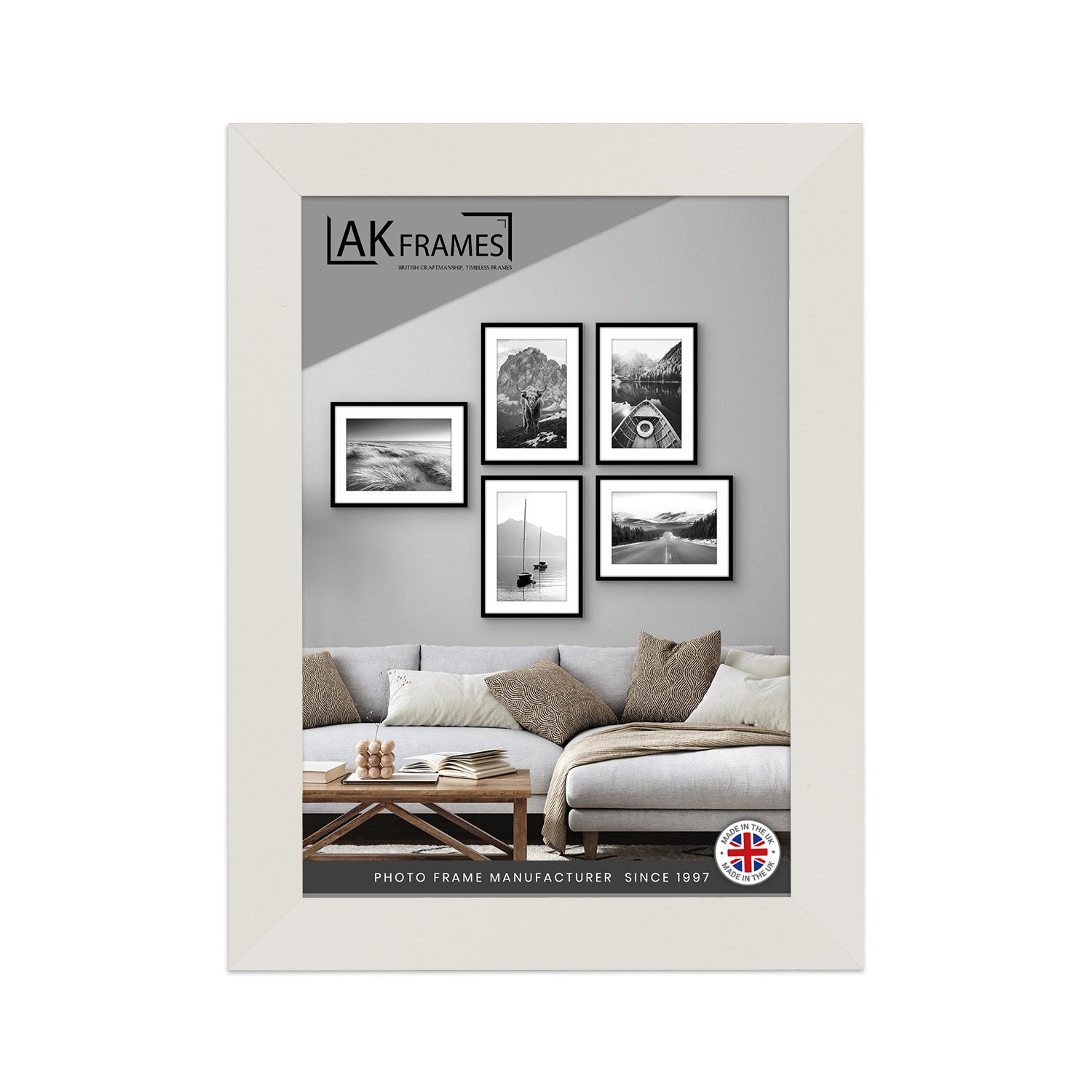12x8" White Poster Frame - Modern Picture Frame for Wall Art, Prints and Photos - Durable and Stylish Display Frame