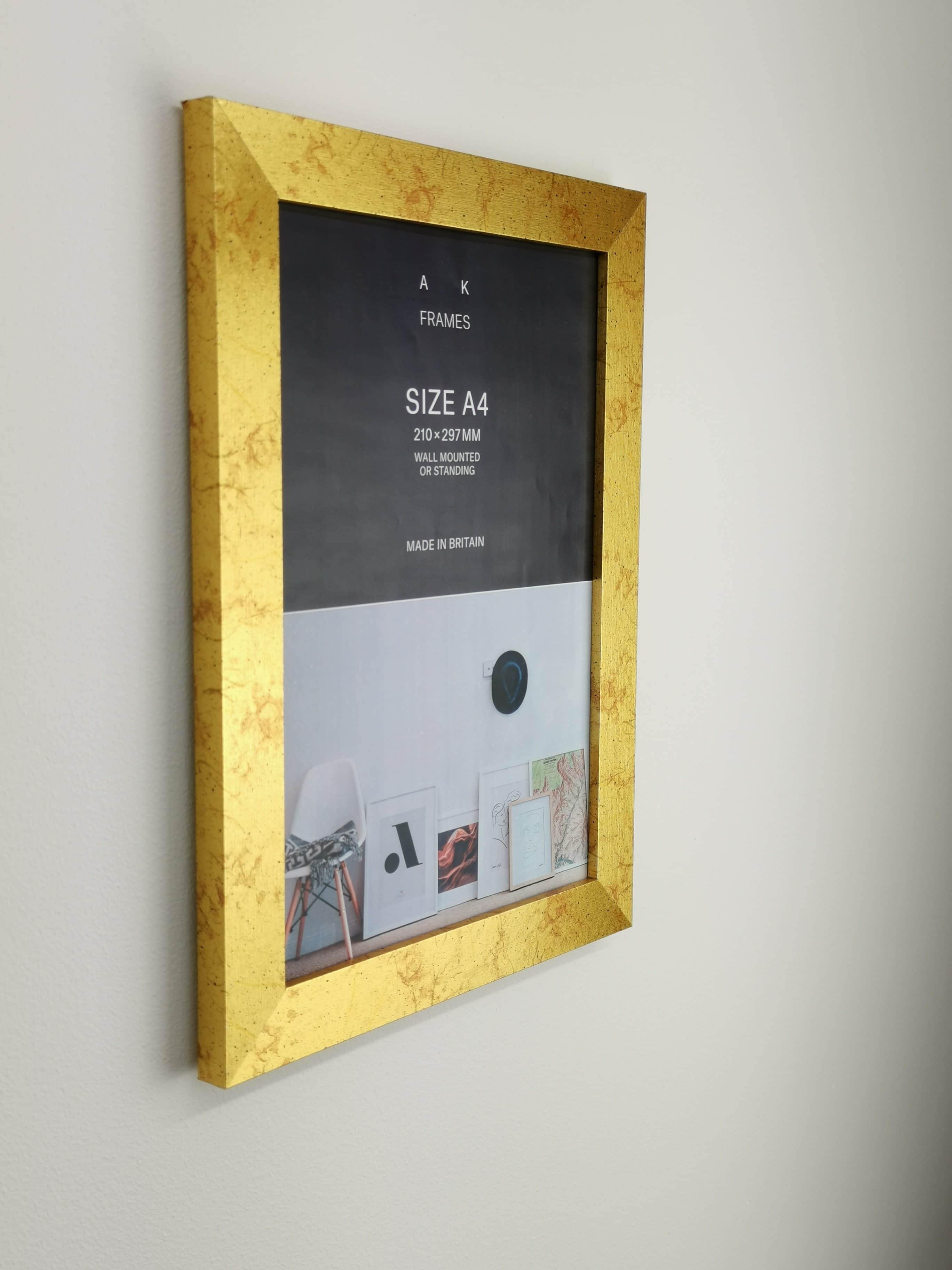 Modern Flat Gold Flake Picture Frames 