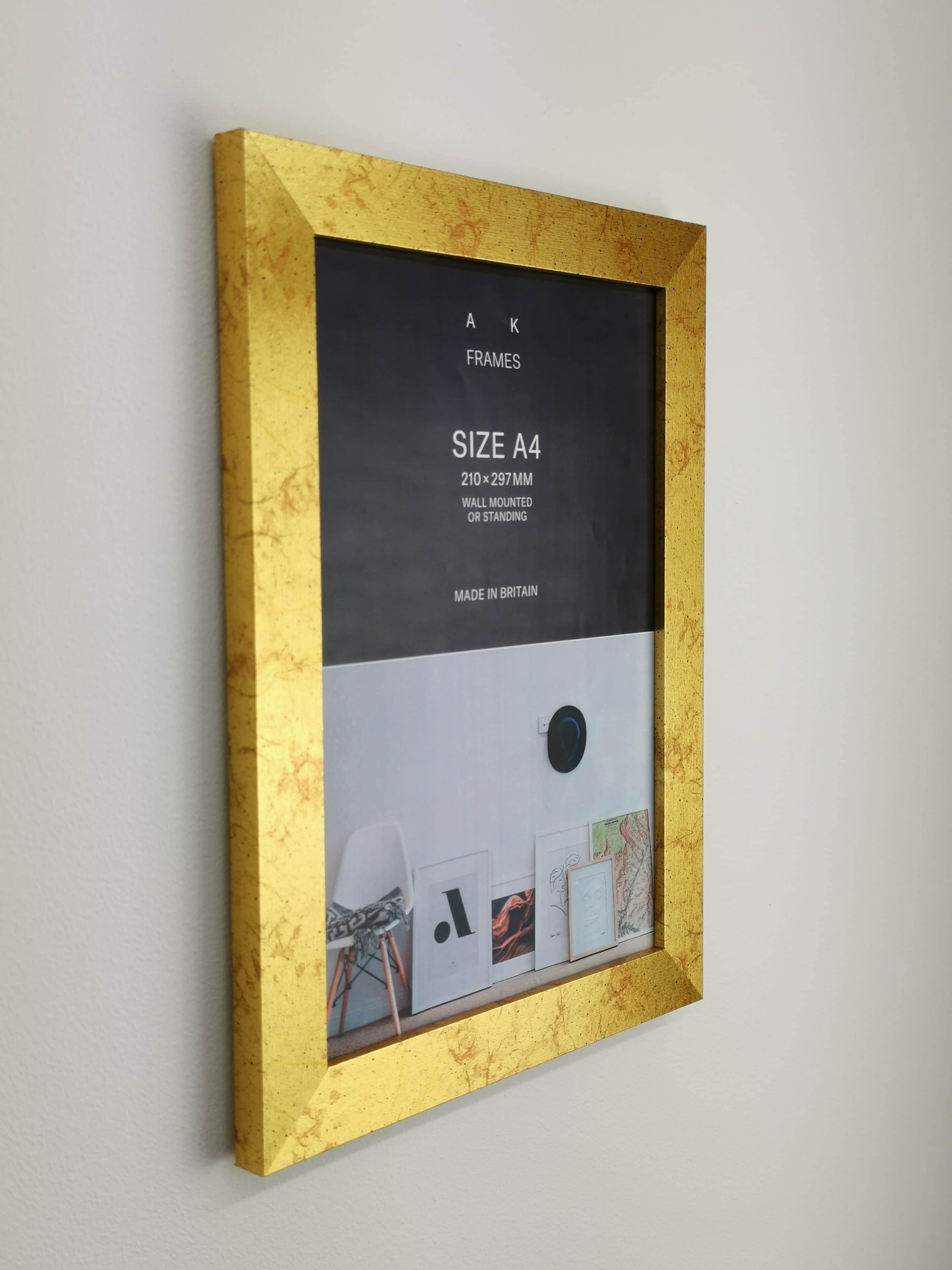 Modern Flat Gold Flake Picture Frames 
