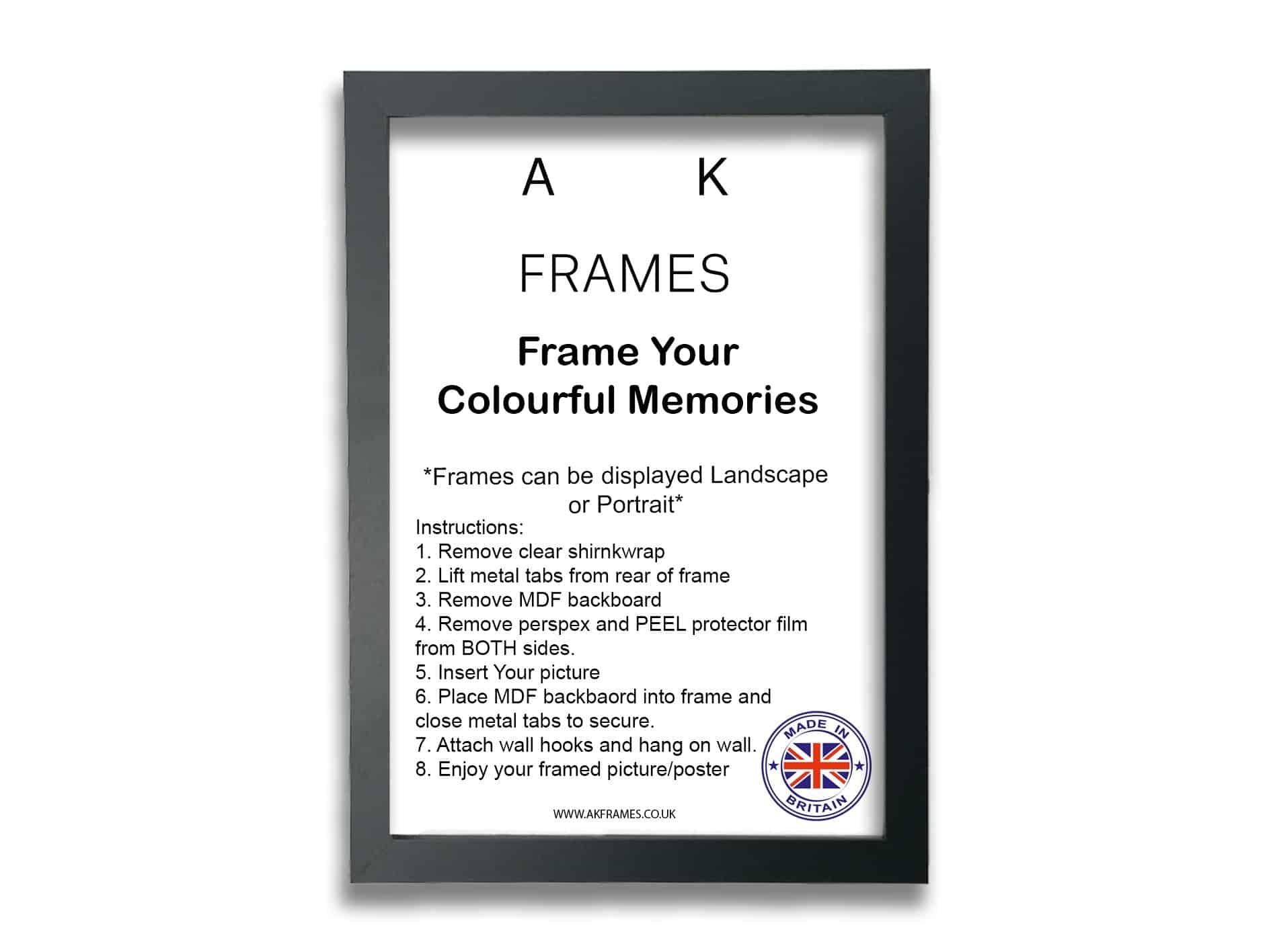 NDL Modern Thin Picture Photo Frame Range Black & White 