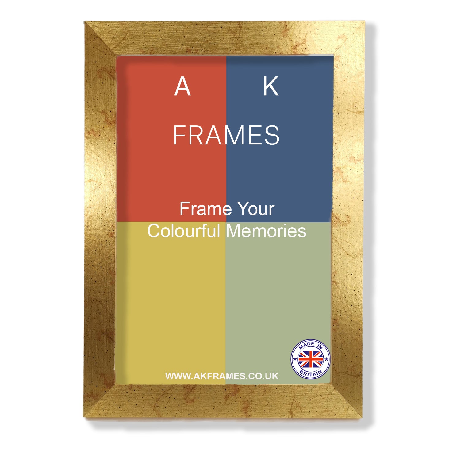 Modern Flat Gold Flake Picture Frames